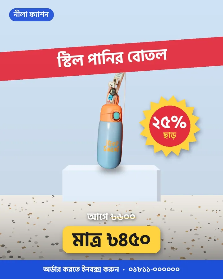 পানির বোতলের ছাড়ের পোস্টার